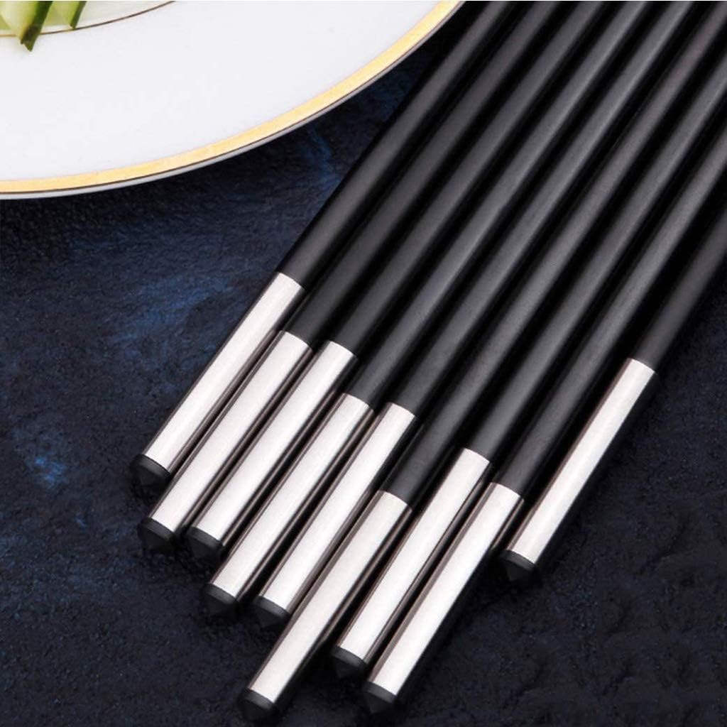 baguette coréenne baguettes japonaises Baguettes, 10 paires de baguettes rondes japonaises et coréennes, baguettes en fibre de verre noire