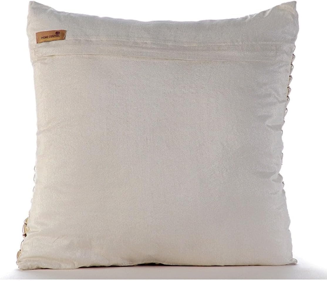 The HomeCentric Cushion Cover Sofa, Purple Cushion Cover 16x16 inch (40x40 cm) Silk Accent Pillow Covers, Abstract, Beaded, Ombre, Modern Decorative Throw Pillow Covers for Couch - Metal Berry