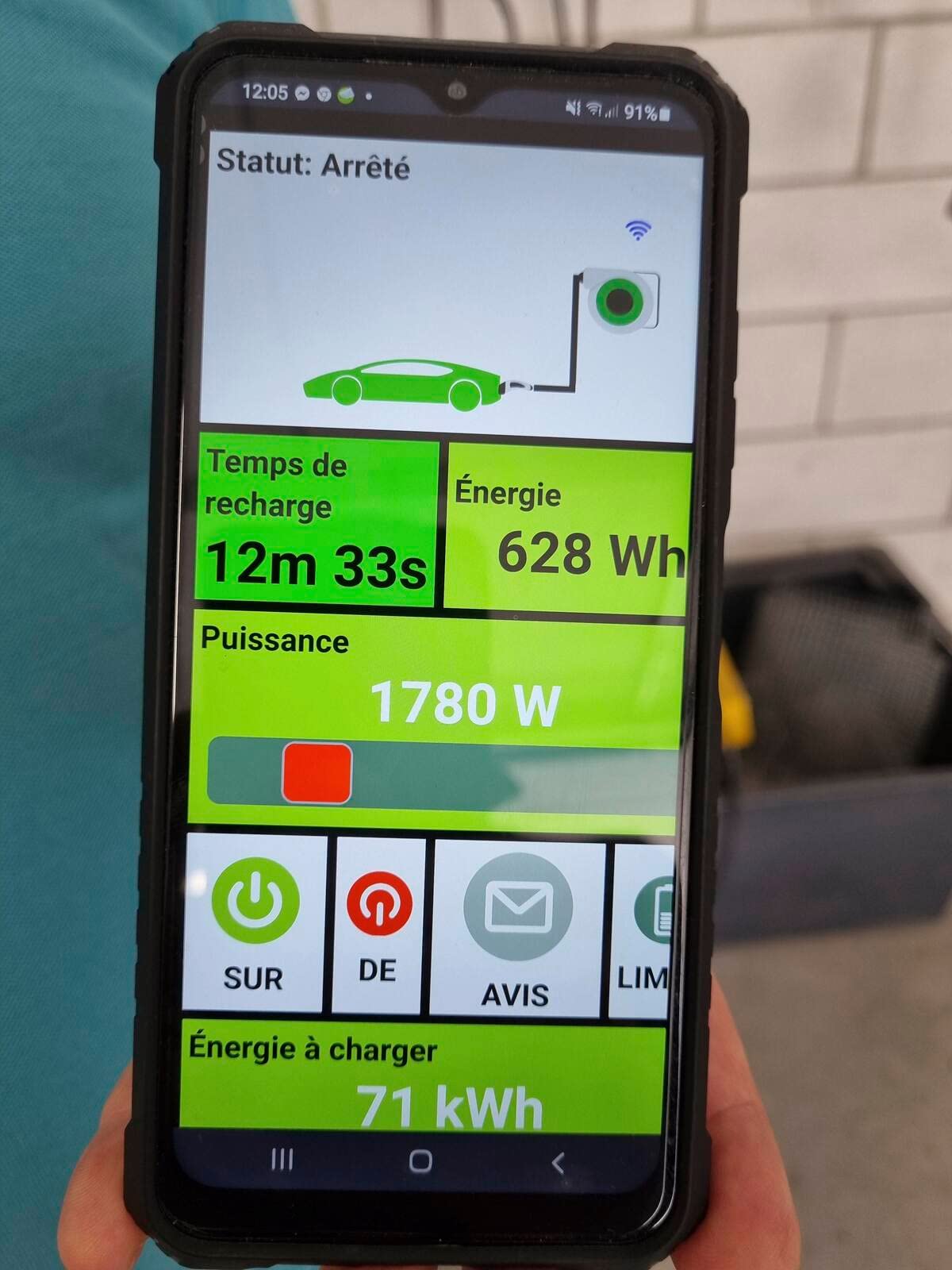 CLAS Equipements Wallbox WiFi Kabeltrommel für Stromversorgung Elektrofahrzeug Typ 2 – OE 2000