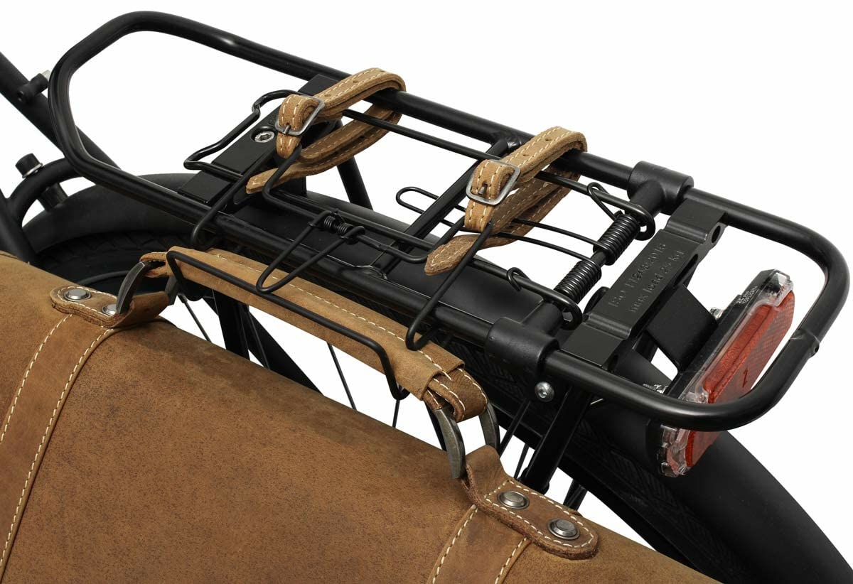 Gusti Taschenhalter Leder - Philippe T. Fahrradtaschen Halterung  Gepcktrger mit Lederriemen Braun Leder : Amazon.de: Sport & Freizeit