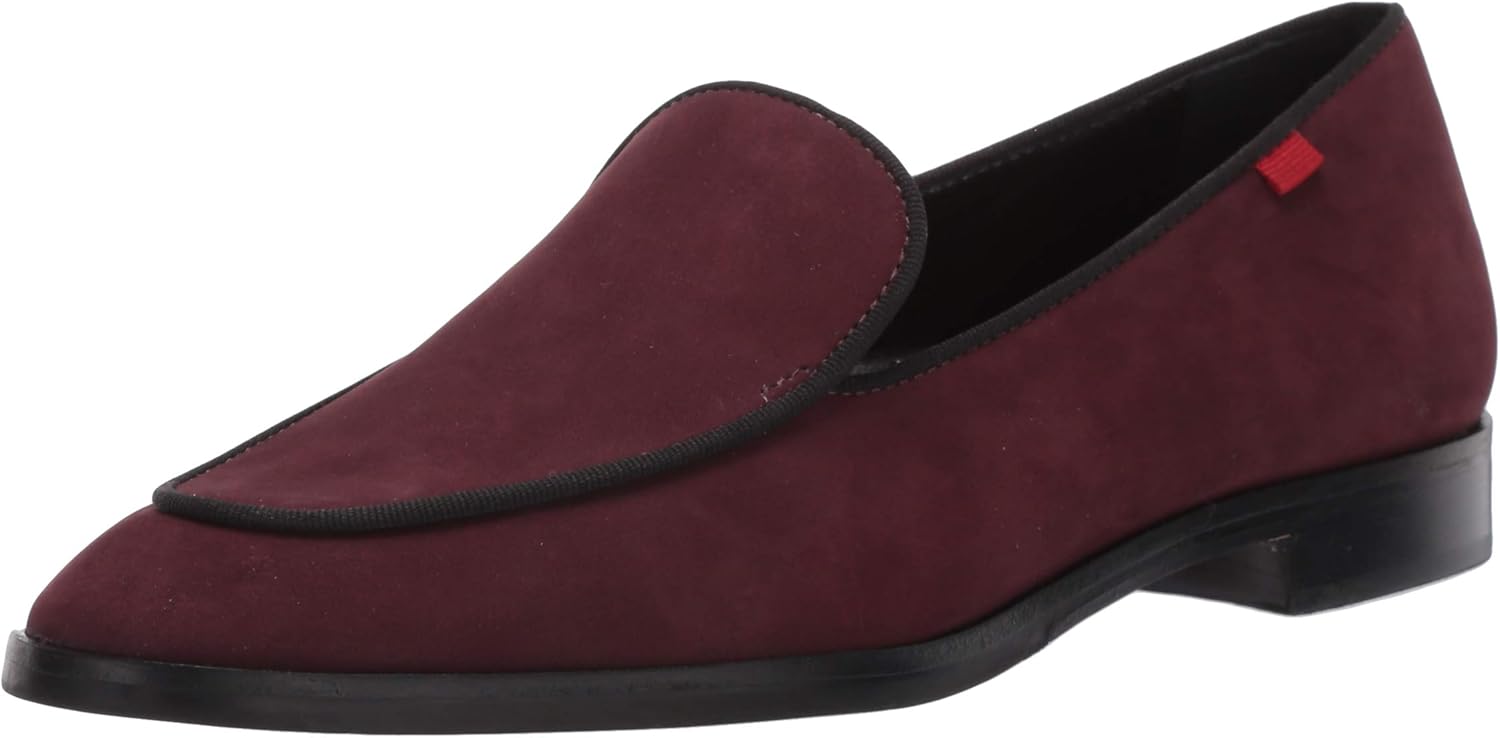 Marc Joseph New York Women's Leather Made in Brazil Butler Street Venetian Loafer, Wine Nubuck, 7