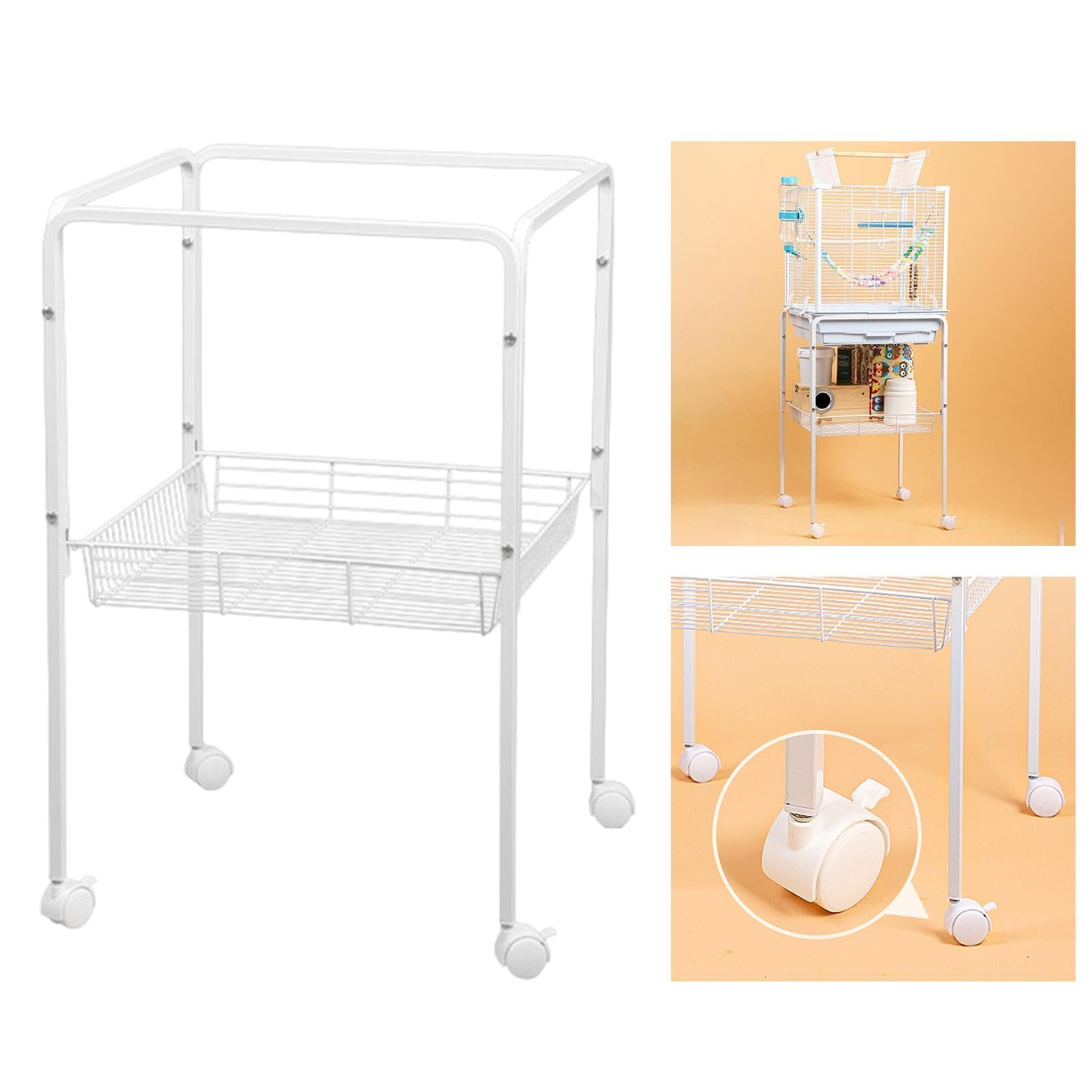 Whtkoph Pet Bird Cage Stand Bird Watching Equipment Sturdy Mobile Birdcage Support