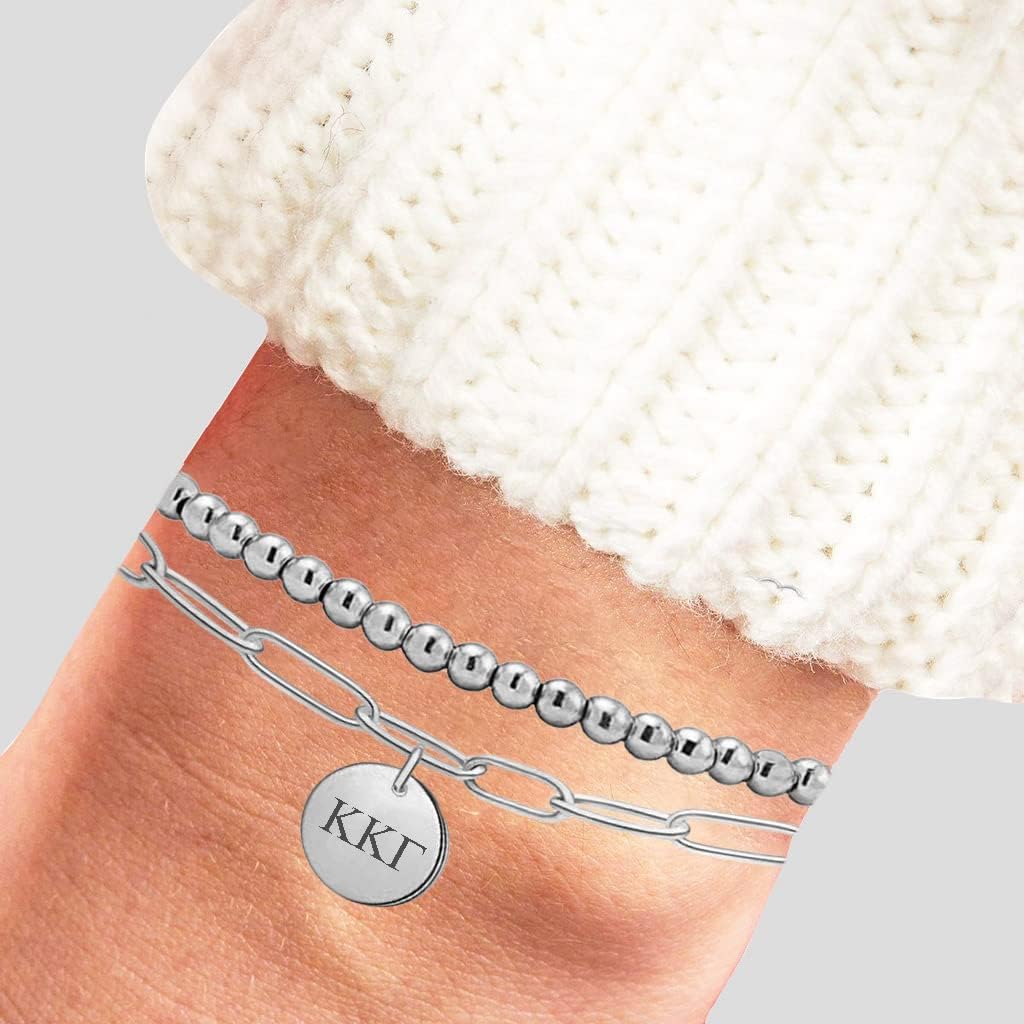 Kappa Kappa Gamma Bracelet Sorority Beaded and Paper Clip Bracelets