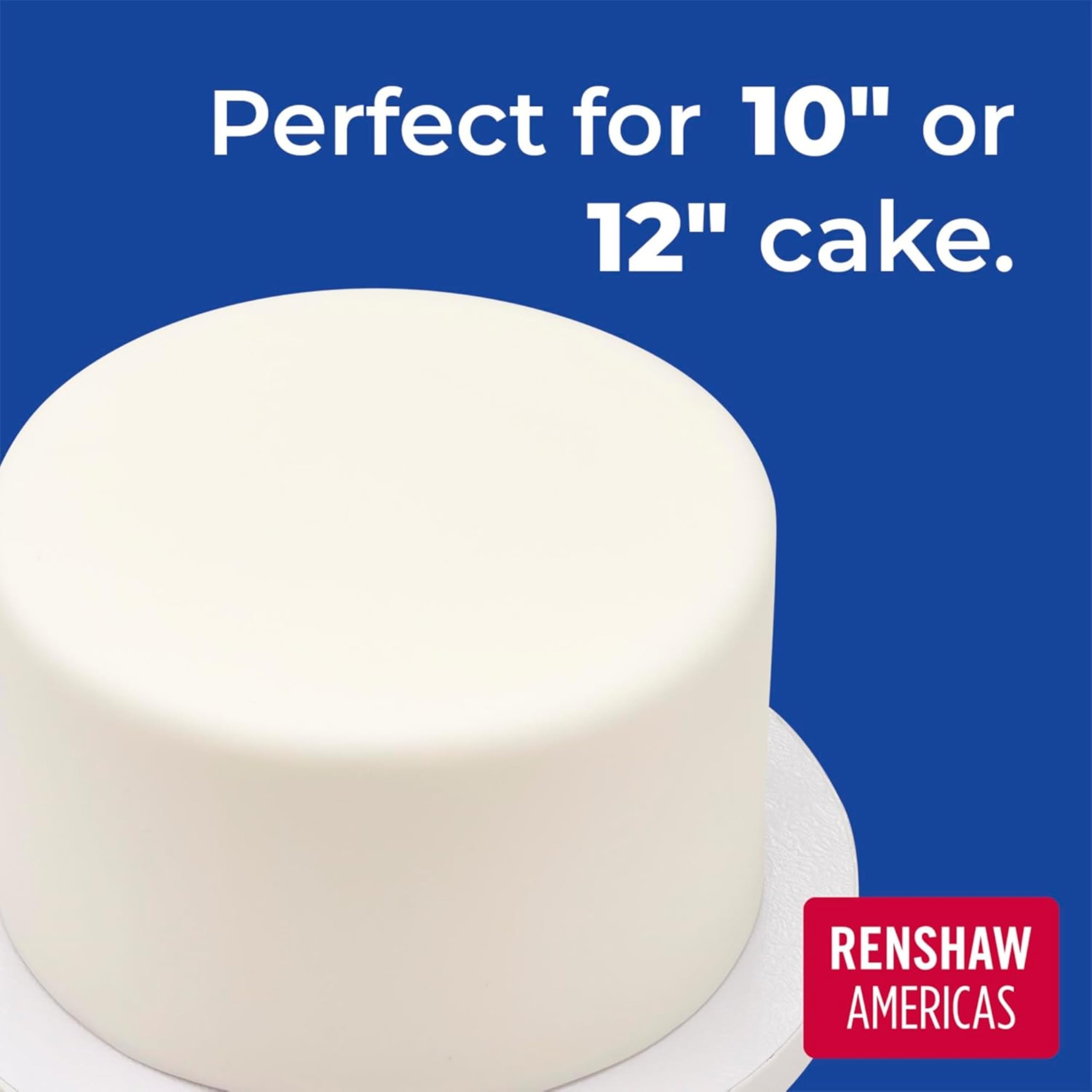 Renshaw Weißer Fondant-Zuckerguss, 1,0 kg, fertig zum Rollen, glatt und einfach zu verwenden, bevorzugt von Profis für Kuchendekoration, Kekse und Cupcakes, koscher, Halal-zugelassen, weiß, 1 kg