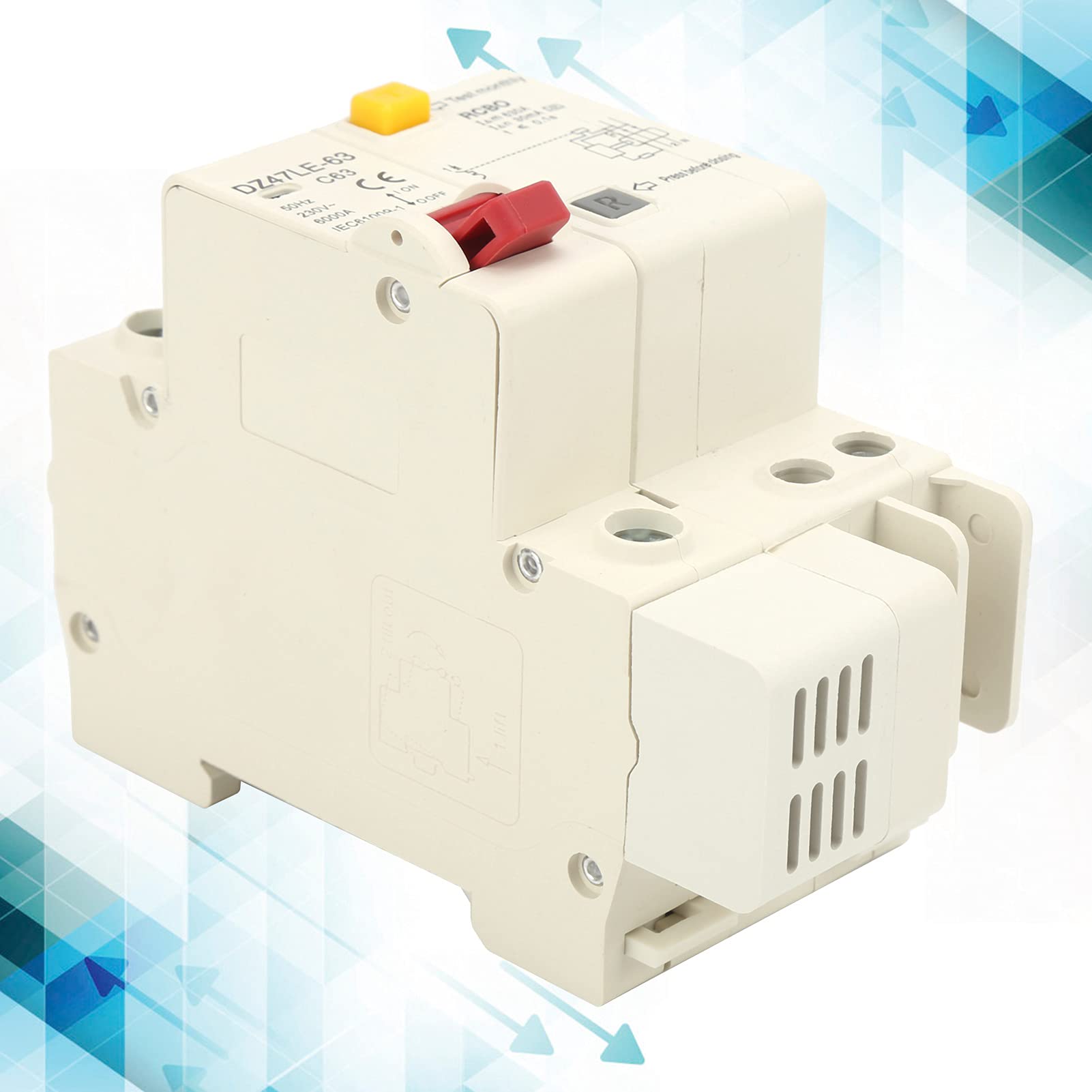 Disjoncteur miniature 1P+N DZ47LE-63 pour la distribution d'éclairage