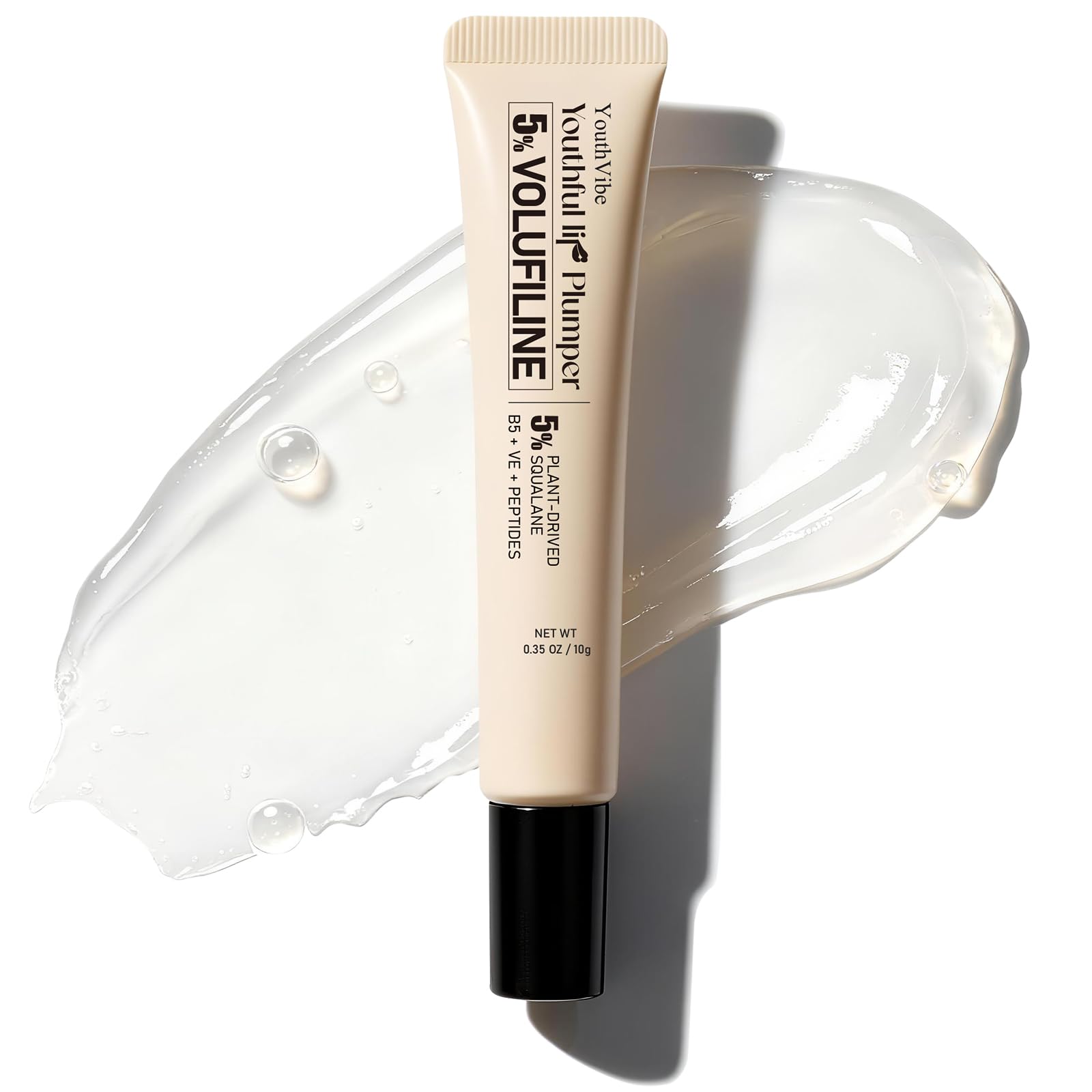 YouthVibe 5 Volufiline Lip Plumper Nourishing Anti Aging Over Time with Squalane Shea Butter Collagen Peptide PDRN -