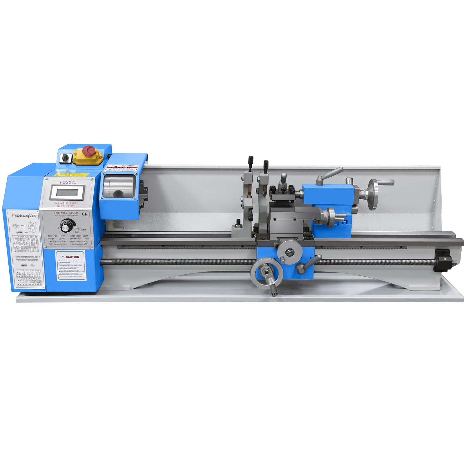 Tornio metallico Mini professionale senza spazzole, 1100 W, 220 x 750 mm, blu, 220 V, tornio di precisione per la lavorazione domestica e officina