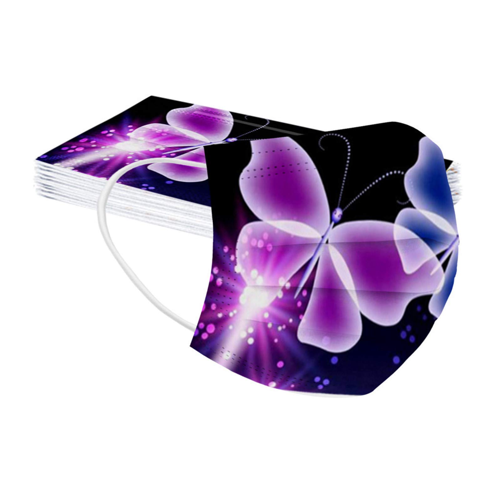 50 Stück Kinder Mundschutz - Bunt Bedruckte Einweg-Masken Mit Sternen-Motiv Für Schule & Alltag