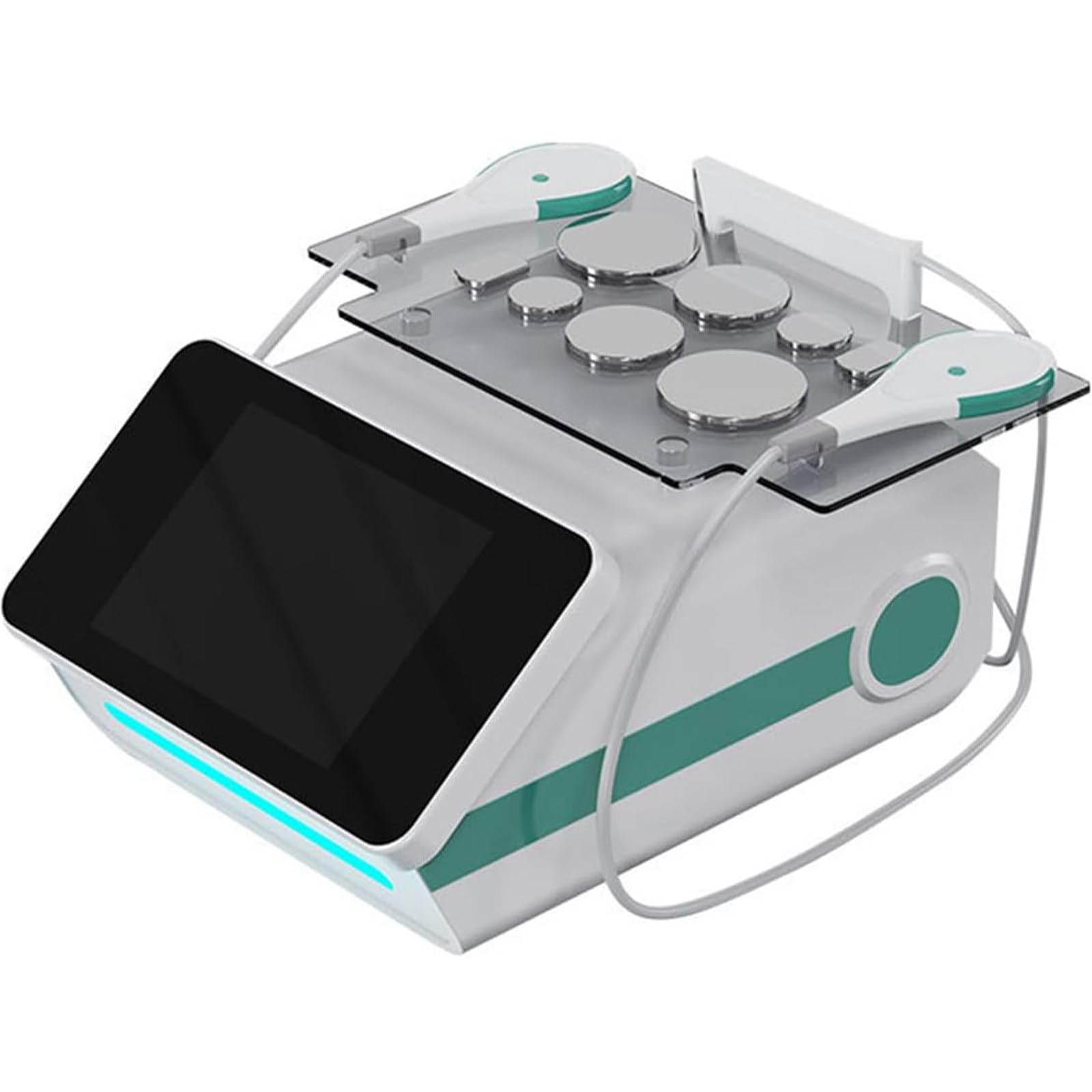 Apparecchio per Terapia Tecar a 448 kHz per Il Sollievo dal Dolore, Dispositivo di diatermia RET CET con Touchscreen HD da 8", Fisioterapia per Il Recupero Muscolare, 52x49x33cm A