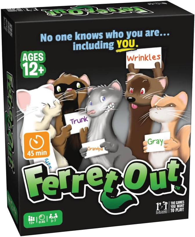 R&R Games Ferret Out, Family Card Game, Ideal for Adults and Kids