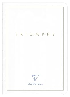 Clairefontaine 36120C Collection Triomphe GOLD A White Sewn Notebook - A5 14,8x21 cm - 96 Plain White Pages - Paper 90 g - Card Cover with Gold Marking