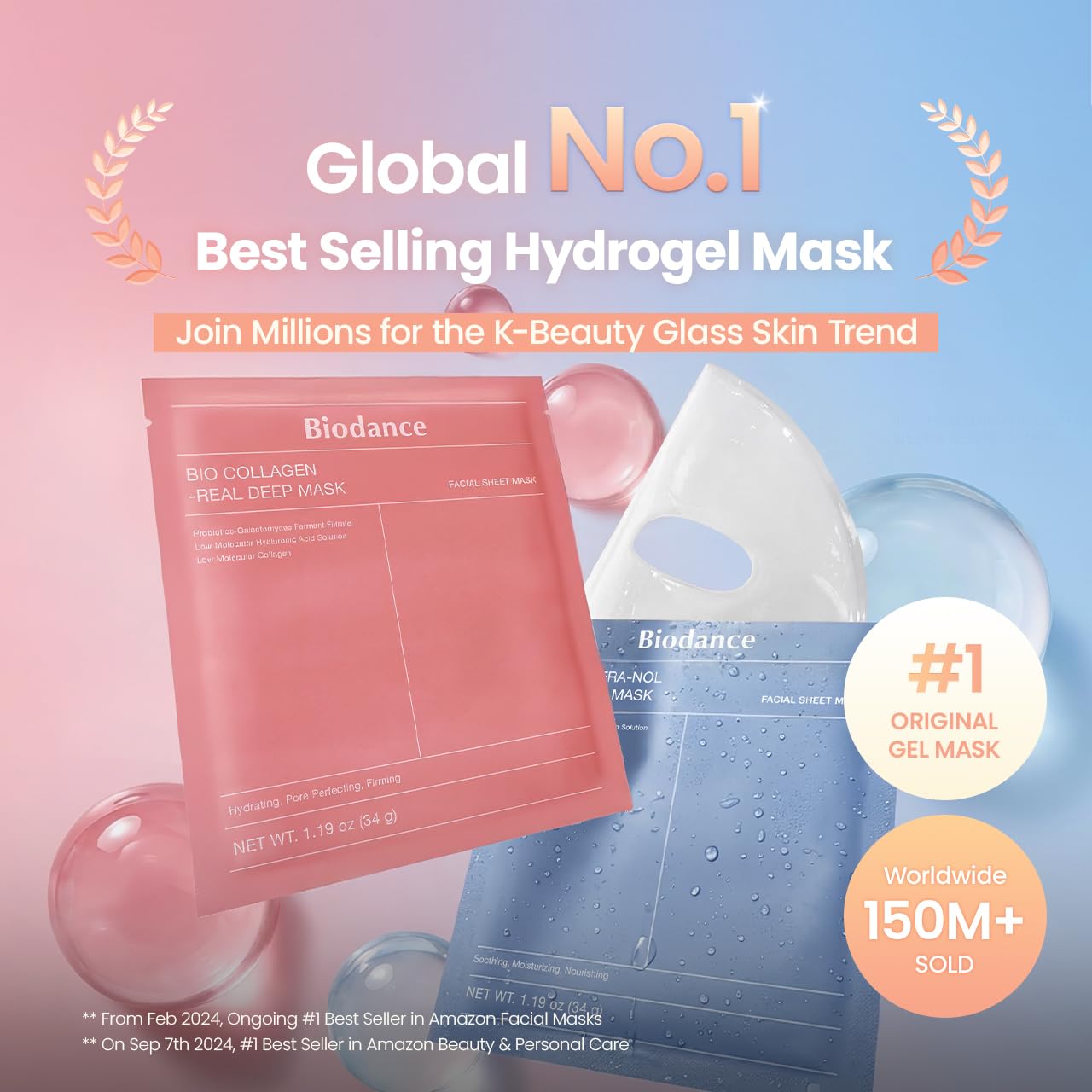 BIODANCE Best Mask Duo: Bio-Collagen & Ceramide Panthenol Real Deep Mask Set, Firming, Hydrating, Face Mask Bundle for Glass Skin, Korean Skincare Set, Korean Skin Care, Valentines Day Gifts for Her - Image 2