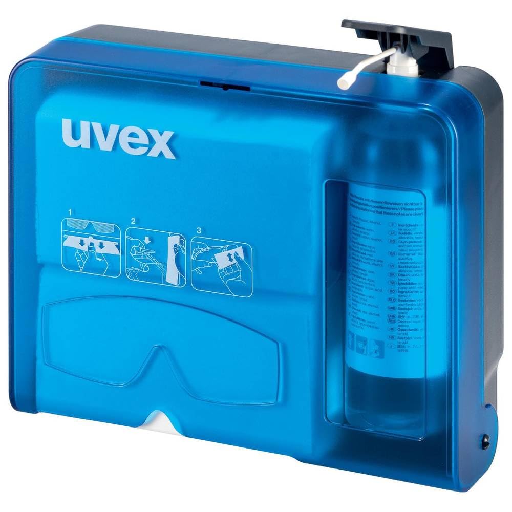 Uvex 9970005 Stazione Per La Pulizia Degli Occhiali, Blu