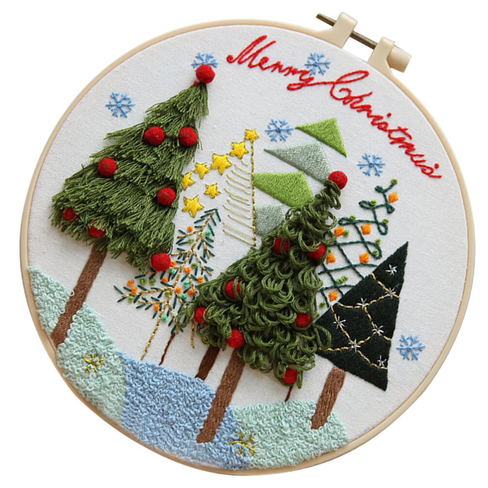 Amazon | Abaodam クリスマス 刺繍 キット クリスマス ツリー クロス