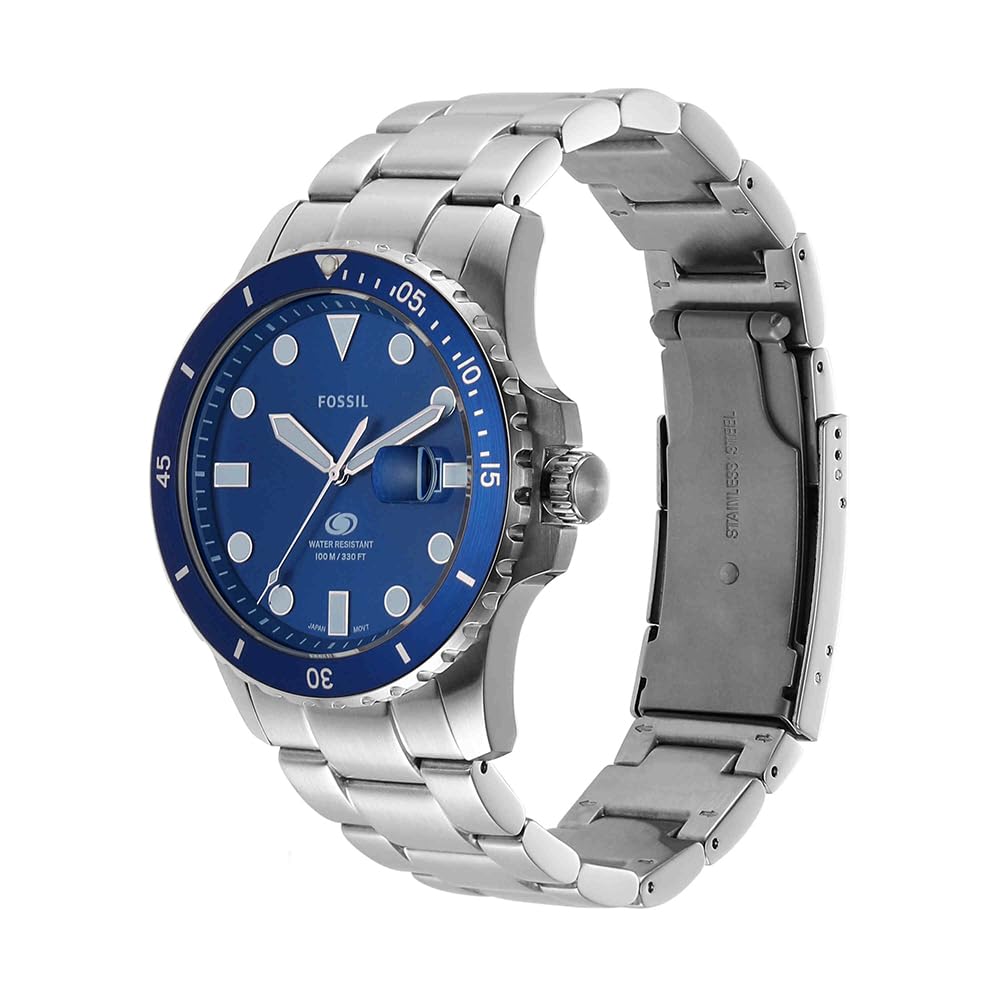 Fossil Blue Uhr Für Herren, Quarzwerk Mit Edelstahl- Oder Lederarmband