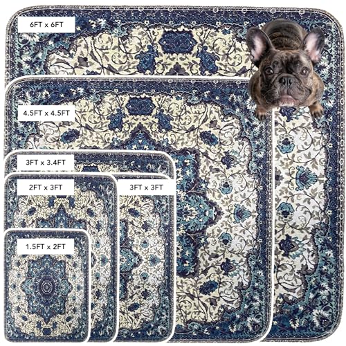 Image of PUPIBOO Washable Pee Pads for Dogs and Cats - Super Absorbent Reusable Puppy Training Pads - 100% Waterproof, Leak-Proof & Non-Slip Whelping Pads for Pet Housebreaking