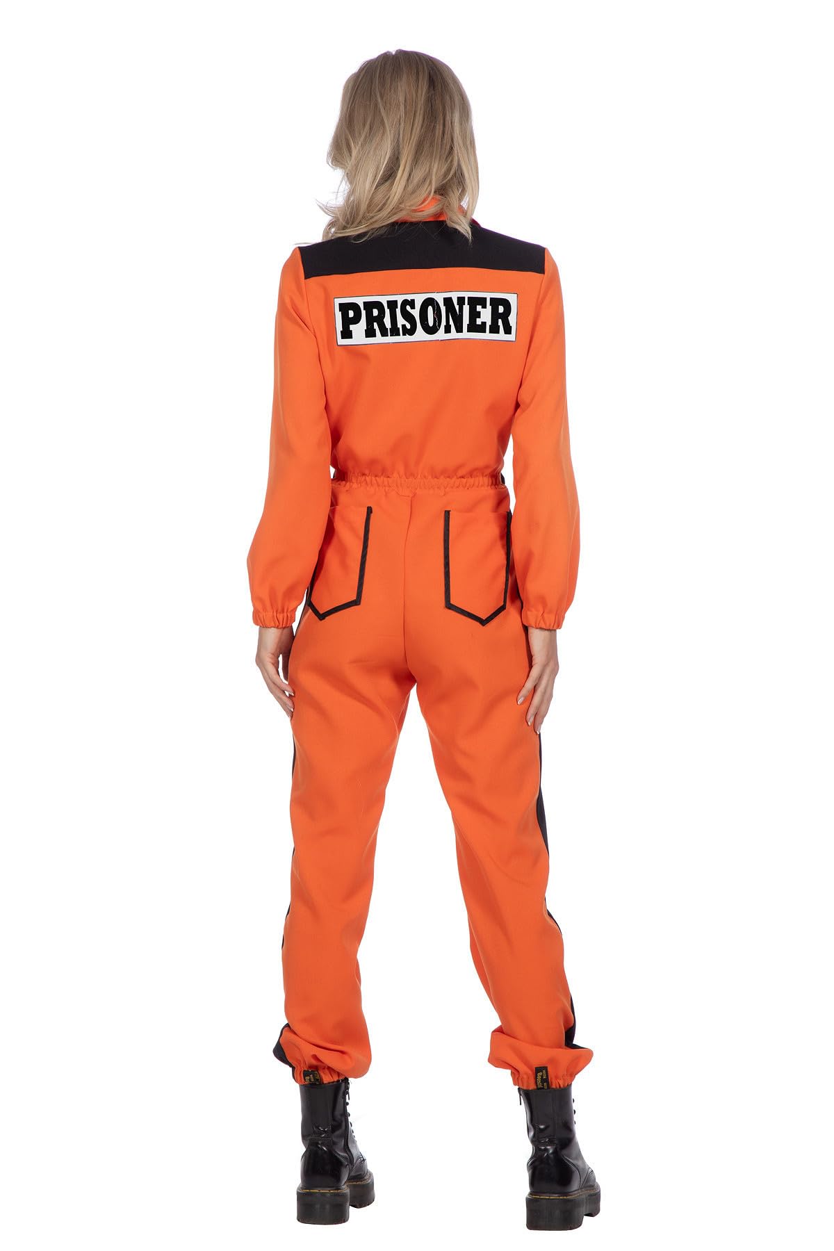 WILBERS & WILBERS 4702 Prison Jumpsuit for Women Onesie, Orange, Costume Prisoner for Carnival Theme Party - Image 3