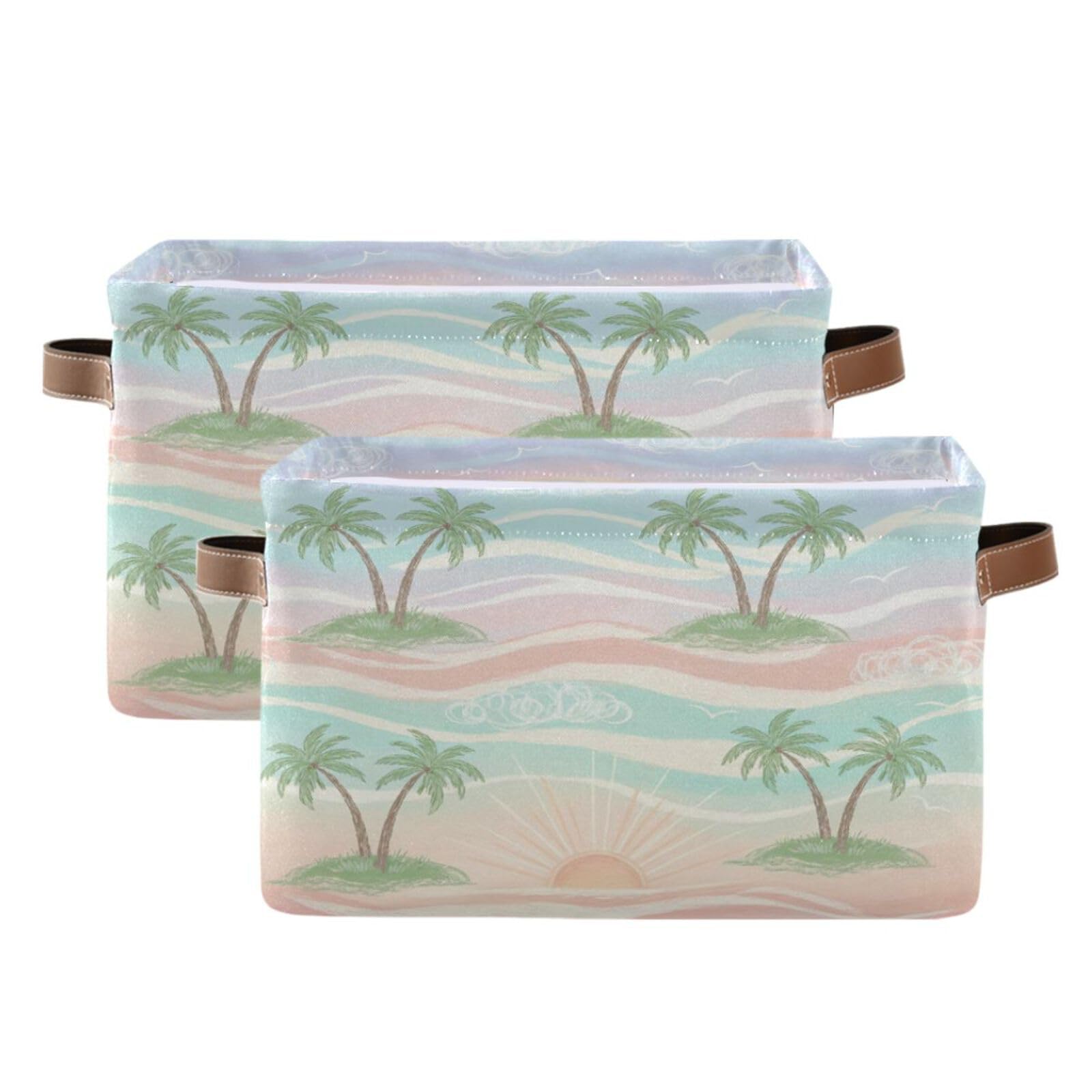 Organiseur de maison en toile Palm Trees Seasides pour ranger le linge et éliminer le désordre