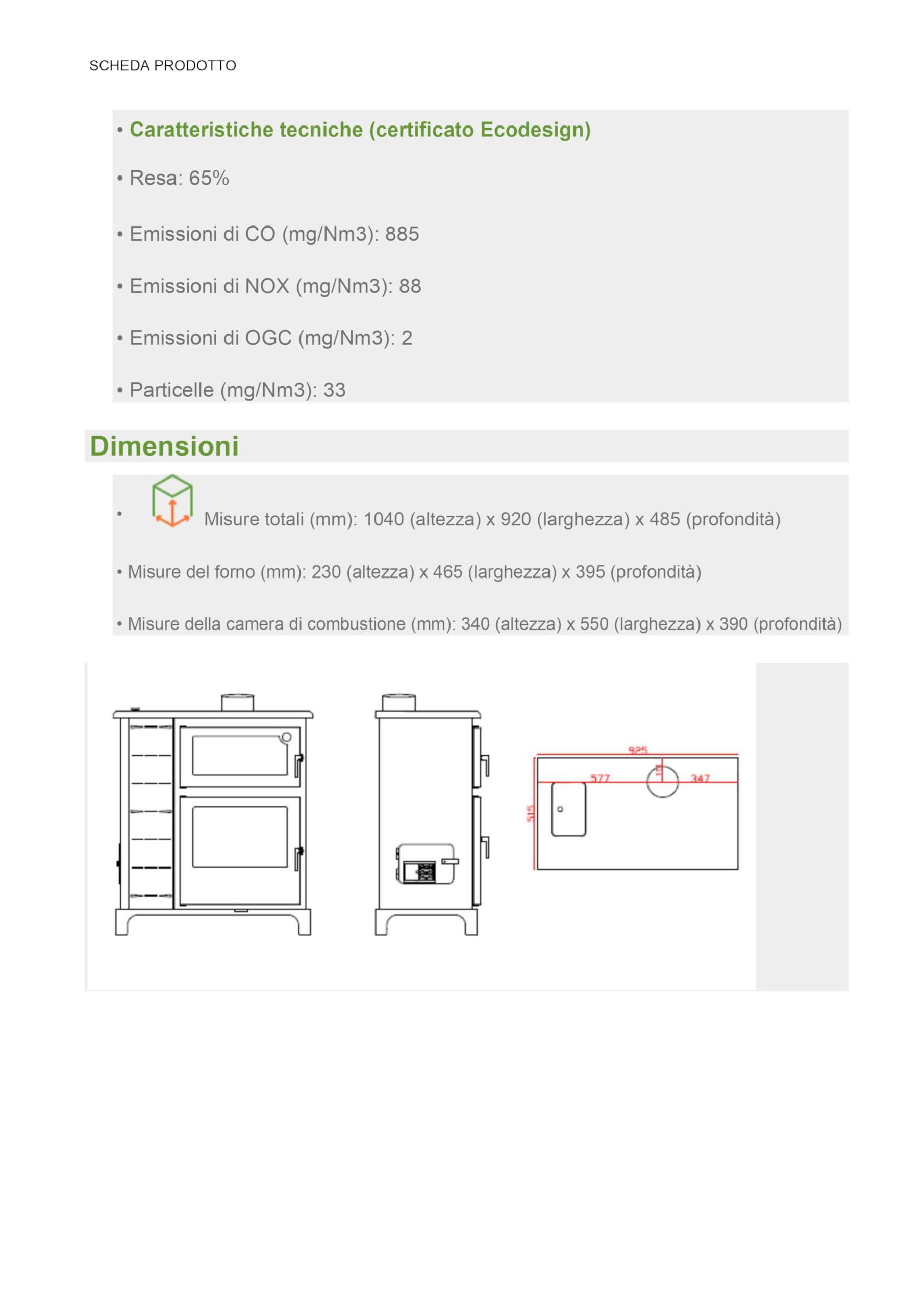 Stufa Policombustibile ECO VALLE con Forno – Funziona con Pellet, Nocciolino, Gusci di Mandorla, Legna – Ecodesign 2022 – Senza Elettricità