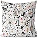 VOID Wzór świąteczny dziadek do orzechów poszewka na poduszkę poliester wodoodporna do użytku na zewnątrz wewnątrz i na zewnątrz, wymiary poduszki: 80 x 80 cm