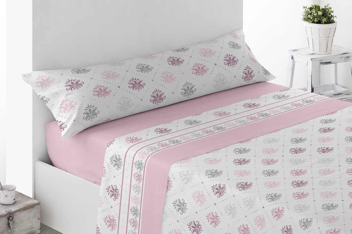 PINCELINES Juego de sábanas térmicas coralina Invierno, con Tacto Agradable y Suave, 100% Poliester. Modelo Valinor, Rosa. Juego de 3 Piezas para Cama de 90.