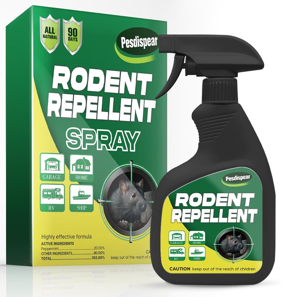 Rat Repellent, Mouse Repellent Spray, Mice Repellent Anti Rodent, Mice Control More Humane Than Mouse Trap and Ultrasonic Mouse Repellent 350ml x1