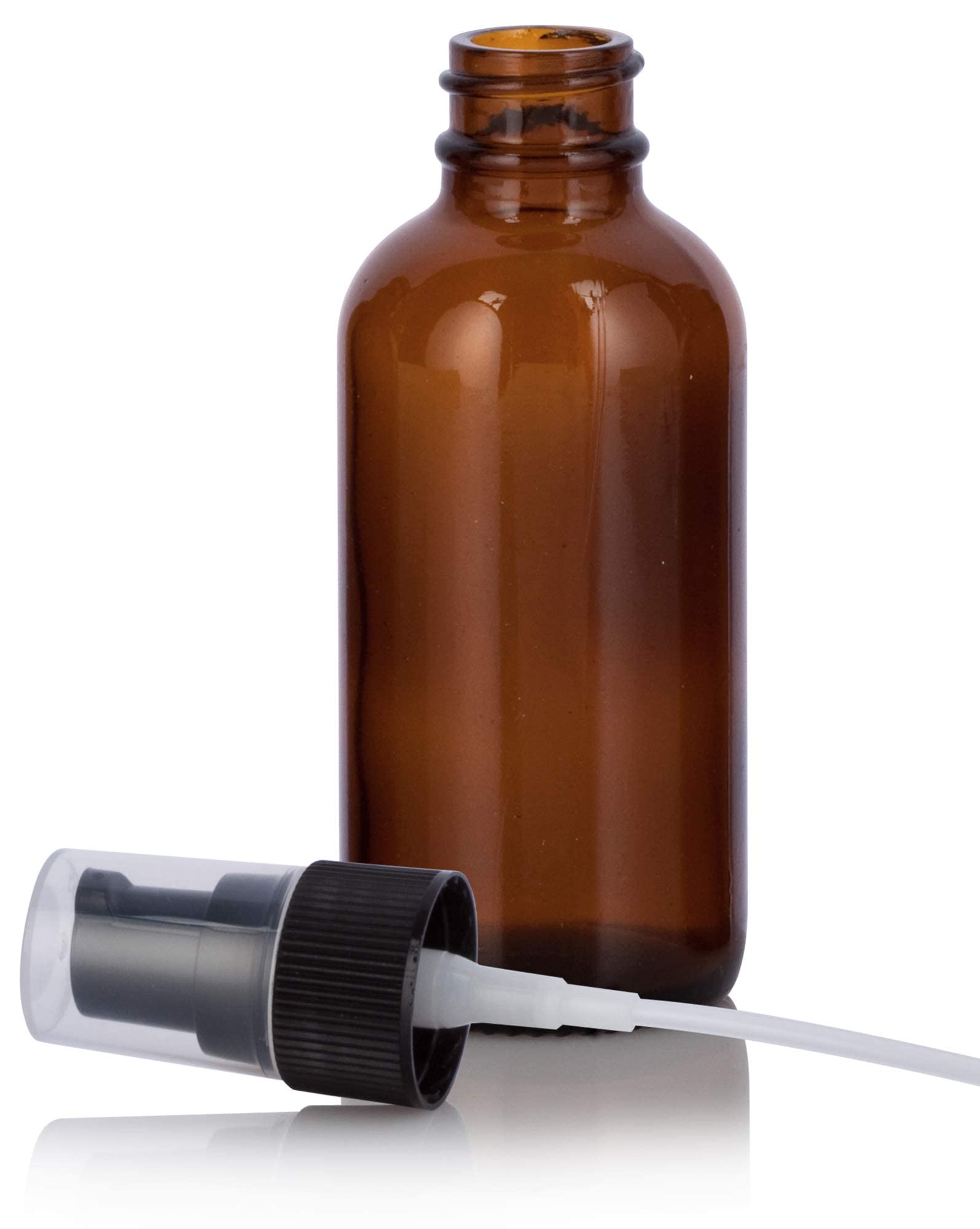 Boston Runde Pumpflasche, mit Trichter für ätherische Öle, Aromatherapie, Lebensmittelqualität, BPA-frei, 50 ml, 10 Stück