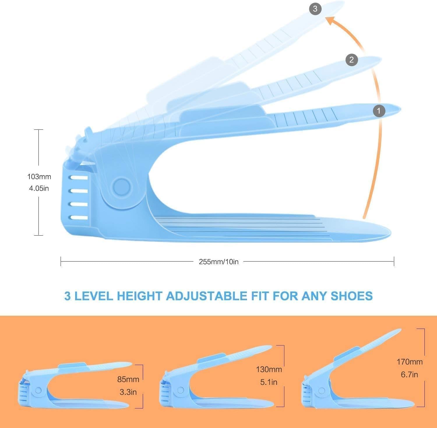 Compatible with Stack The Shoes Organizer Space Saving Shoes koobea (2 Shoe Rack)