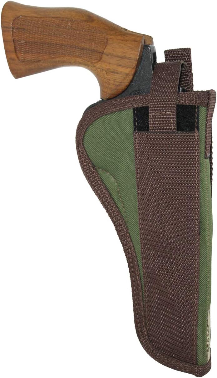 Barsony New Woodland Green OWB Belt Holster for 6" Revolvers