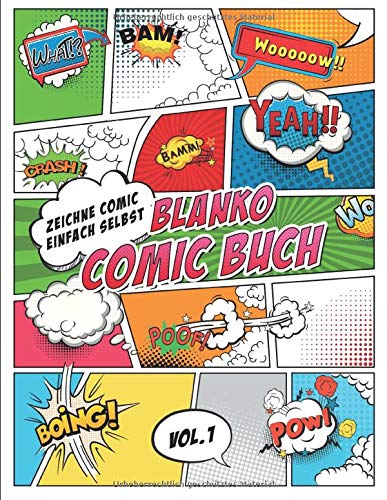 Blanko Comic Buch Zeichne Comic Einfach Selbst: Comicheft mit Leeren Rastern und Sprechblasen - toll Blanko Comic Buch Zeichne Comic Einfach Selbst: Comicheft mit Leeren Rastern und Sprechblasen - toll