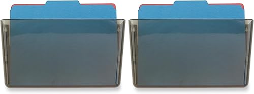 OIC - Archivadores de pared, bolsillos y accesorios, color humo (OIC21431), carta (paquete de 2)