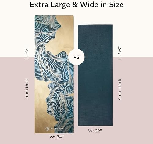 Miniatura 5 de Shakti Warrior Tapete de yoga plegable de goma natural para viajes, tapete antideslizante ecológico de alta calidad, ideal para yoga, pilates,