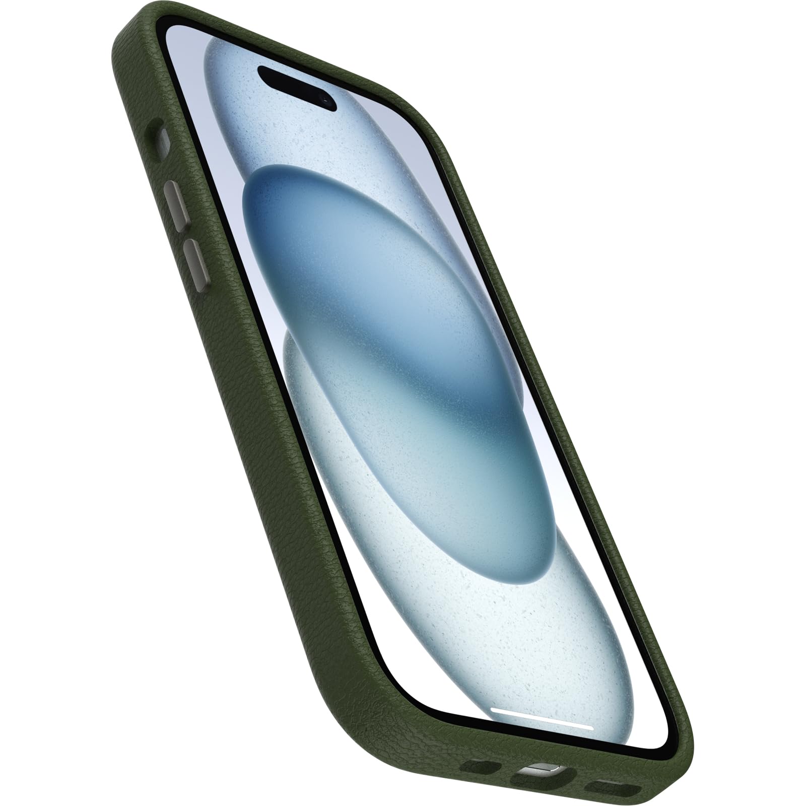 OtterBox Symmetry Series Cactus Leather MagSafe Custodia per iPhone 15, custodia protettiva sottile antiurto, a prova di caduta, testata 3x norme MIL-STD 810G, Verde