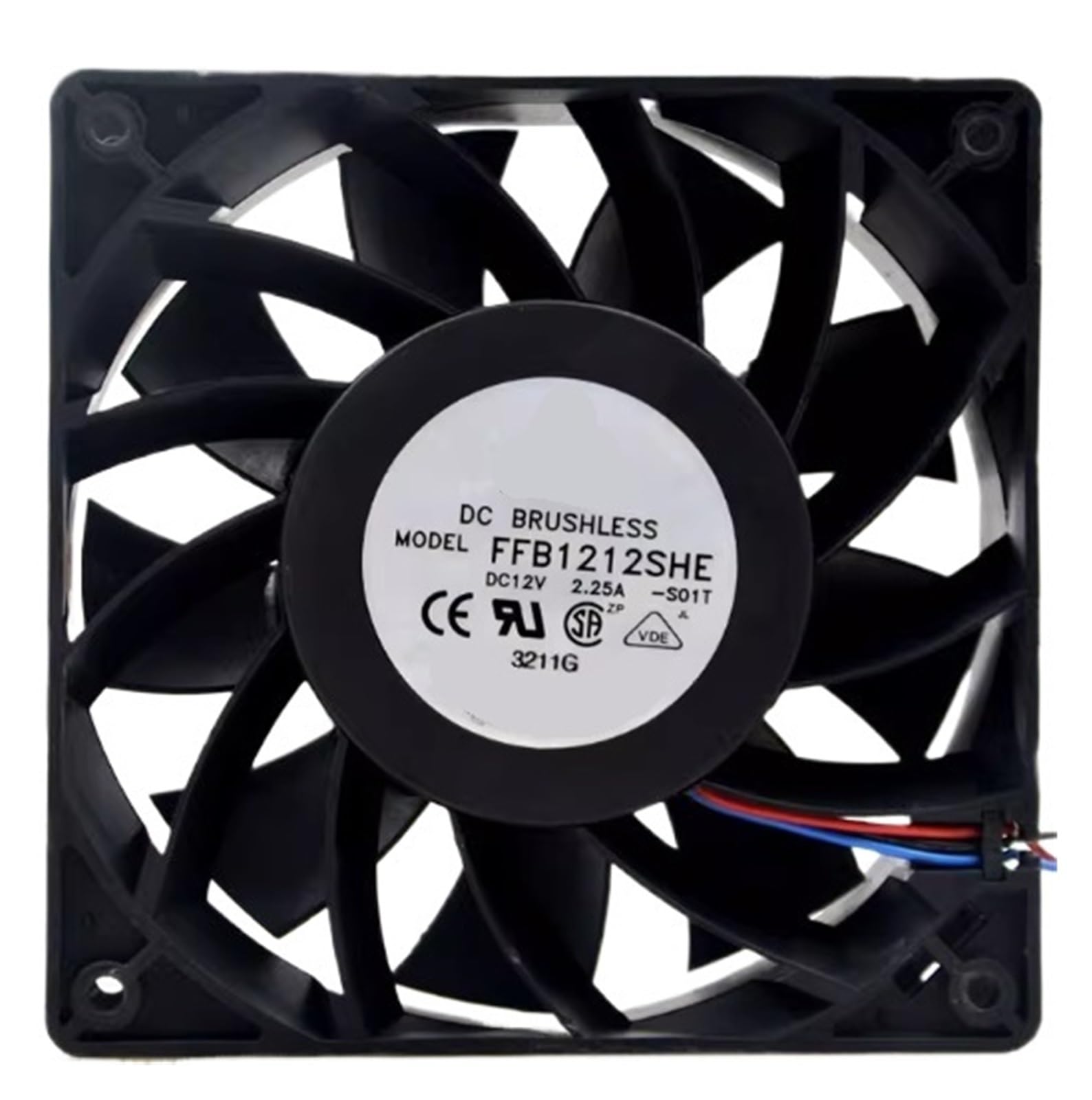 LZIKKGKI FFB1212SHE 12V 2.25A 12CM Cooling Fan(2LINE)