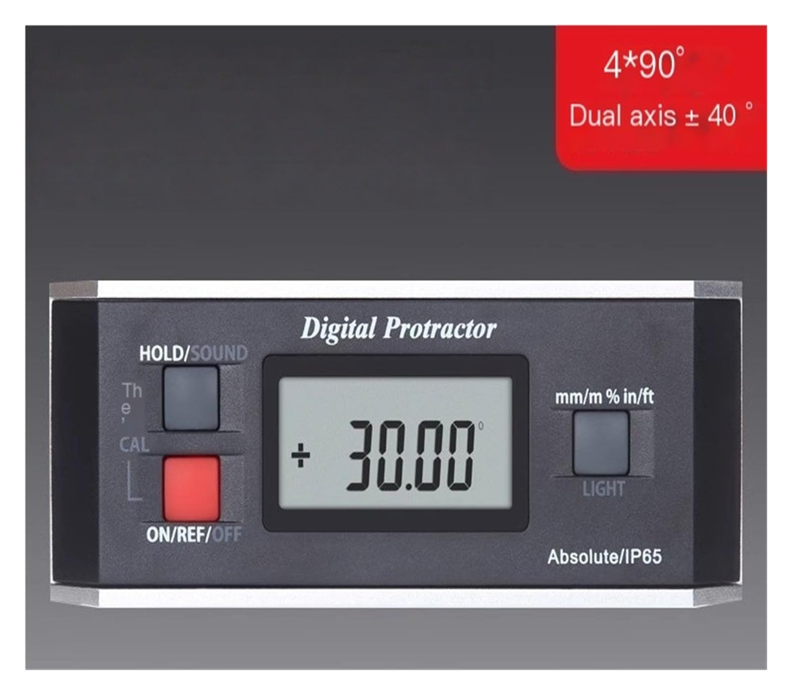 Inclinometro elettronicoStrumento di misurazione angolo con display digitaleRetroilluminato con misuratore di pendenza magnetico(Protection model)