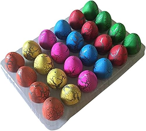 Miniatura 3 de Jofan 24 huevos de dinosaurio que nacen huevos de Pascua en crecimiento con mini juguetes de dinosaurio en el interior para niños y niñas rellenos