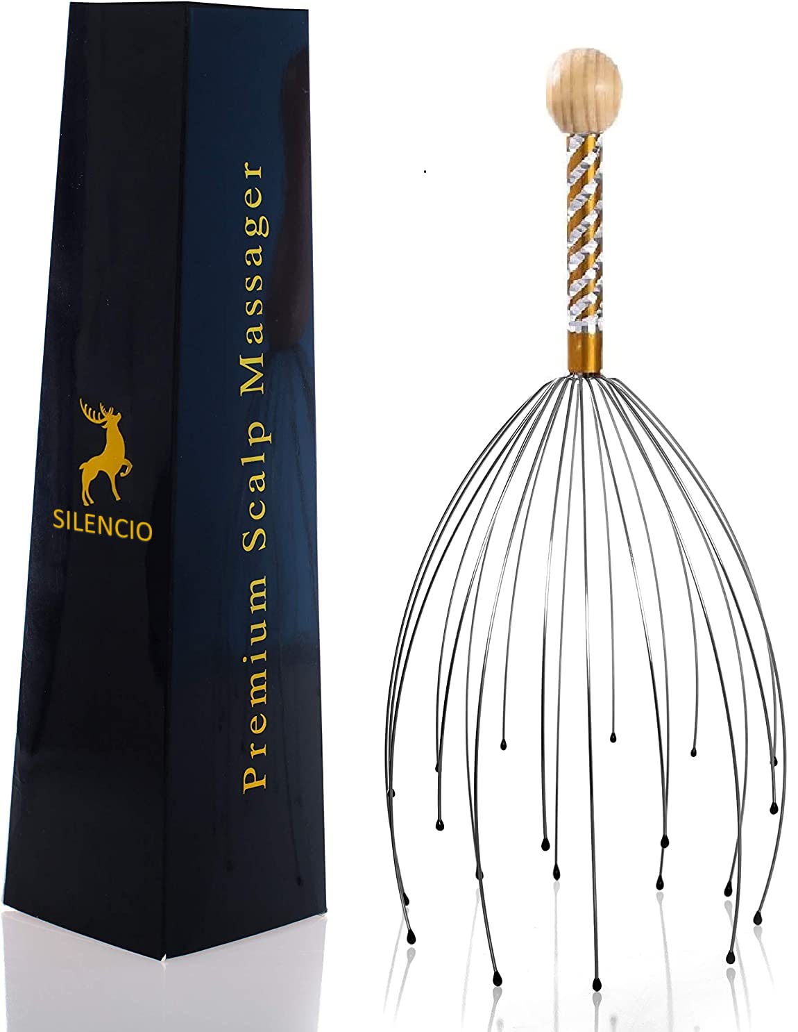 SILENCIO Head Massager Scalp Scratcher 12 Finger Body Relaxing Hand Scalp Massager Hand Held Scalp for Pain Relief and Hair Growth Neck Manual Massager Octopus Scalp Pointer, Multicolor (B09RQ4QLL5) Amazon Price History, Amazon Price Tracker