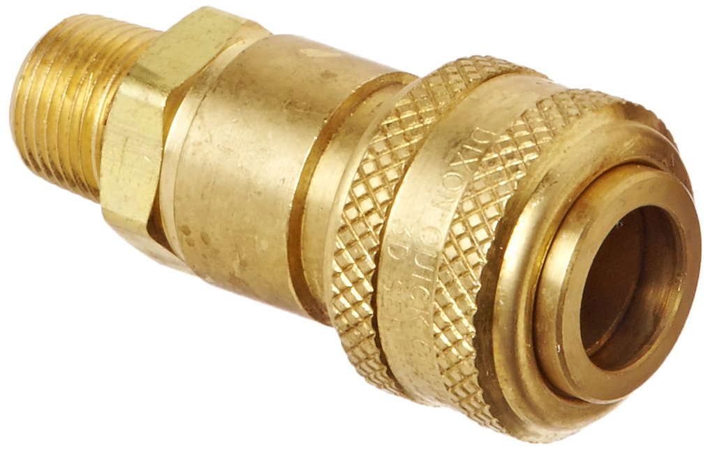 Dixon 3DM3-B Brass Automatic Industrial Interchange Pneumatic Fitting, Socket, 3/8
