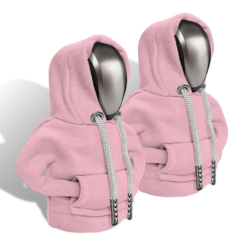 RGOAANC Capa de Algodão Estilo Moletom para Manopla de Câmbio Pink-2PCS