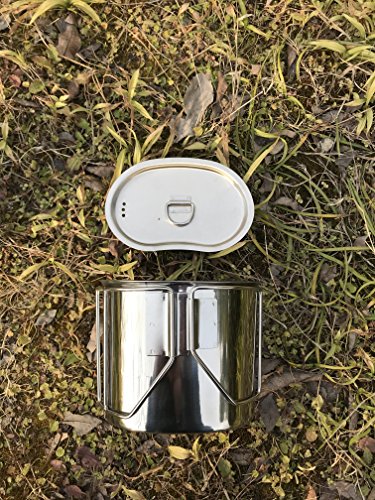 Jolmo Lander G.I.Style Canteen Kit,Canteen 1.2L,Canteen Cup 0.8L, Cup Lid,Stand/Stove,Cover 5pcs Set