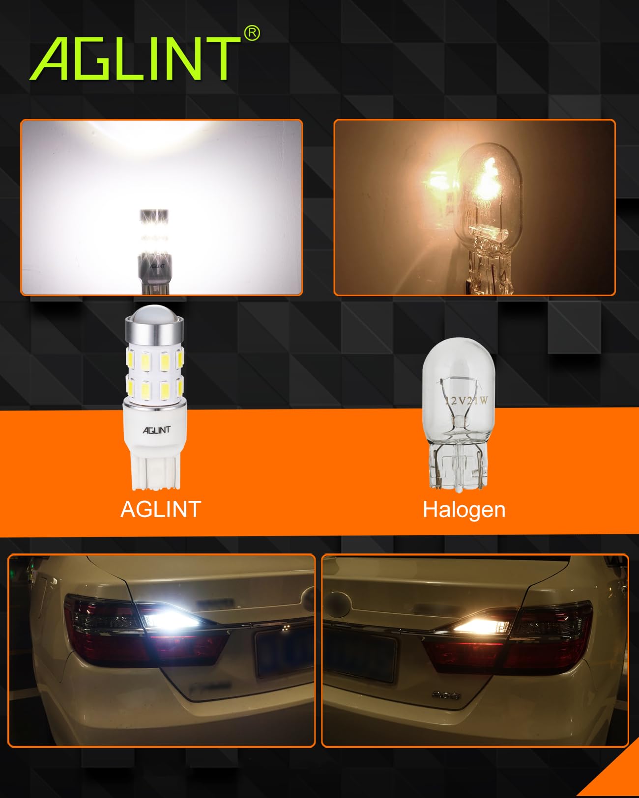 Ampoules T20 W21/5W 12V - Pour Veilleuses, Feux De Recul, Clignotants (lot De 2) - 6000K Blanc
