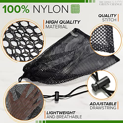 5Pcs Mesh Bags Drawstring Bag Set - Nylon Mesh Drawstring Bags With Cord Lock Closure - Swimming Equipment Bags Delicates Laundry Bag - Gym Bag For Basketball, Volleyball, Football, Golf Stuff #TOP2