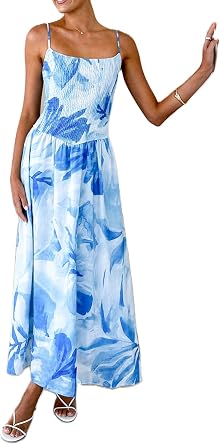 Women Flower Print Maxi Dress Spaghetti Strap Floral Slip Dress Y2k Backless Slim Fit Long Bodycon Dresses