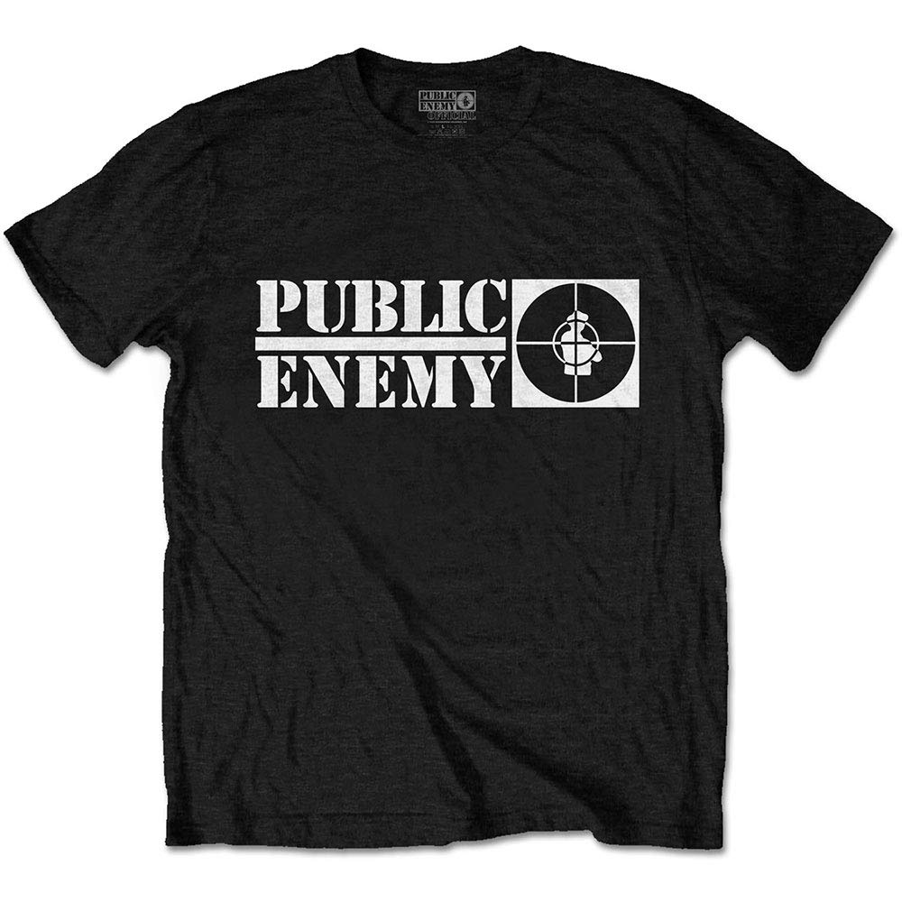 Public Enemy Crosshairs Logo Official Tee T-Shirt Mens Unisex (Large) Black