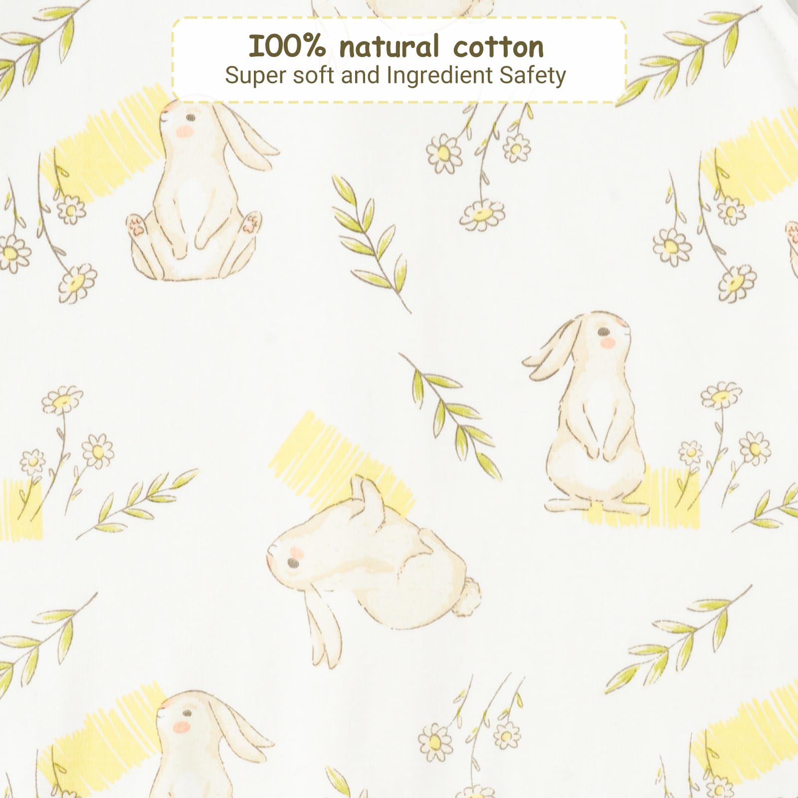 WYTbaby - Sacco nanna con piedi, 1.0 Tog, in 100% cotone, morbido sacco nanna per tutto l'anno, senza maniche, ideale per dormire e quando fa caldo, perfetto per bambine e bambini, 90 cm