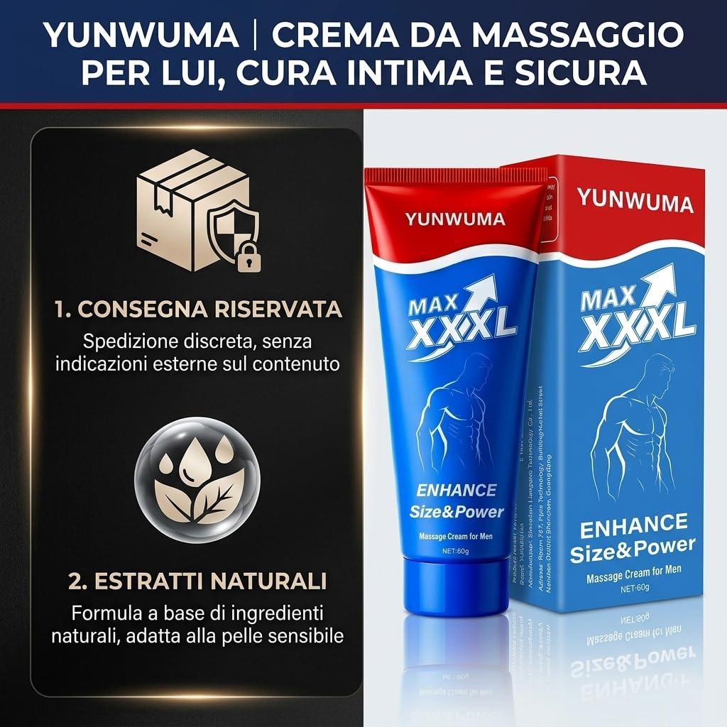 Crema per Allunga Pene per Uomo 60g,Crema per l'ingrandimento maschile,Delicata E Confortevole,Per Uomini Forti,gel massaggiante per migliorare le prestazioni maschili