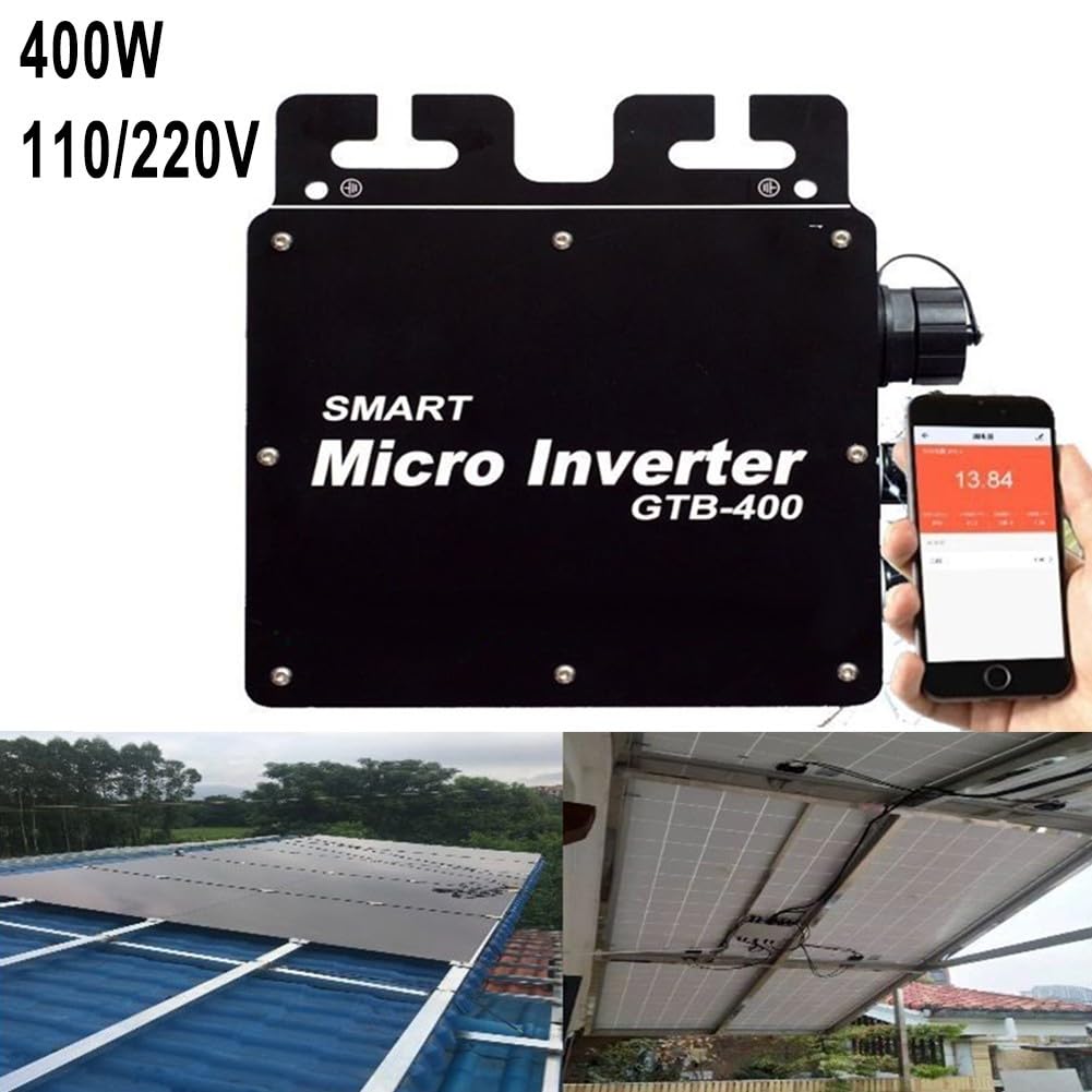 RANRAO GTB-400 400W Smart Micro Inverter Solar Inverter MPPT Solar Grid Tie Micro Inverter 110/220V for Solar Panel Balcony Power Station (220V), 1511950872