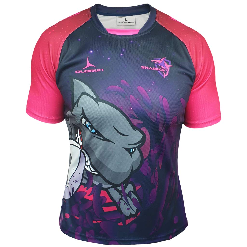 Olorun Sharks 2 Supporters Rugby Shirt S - 6XL