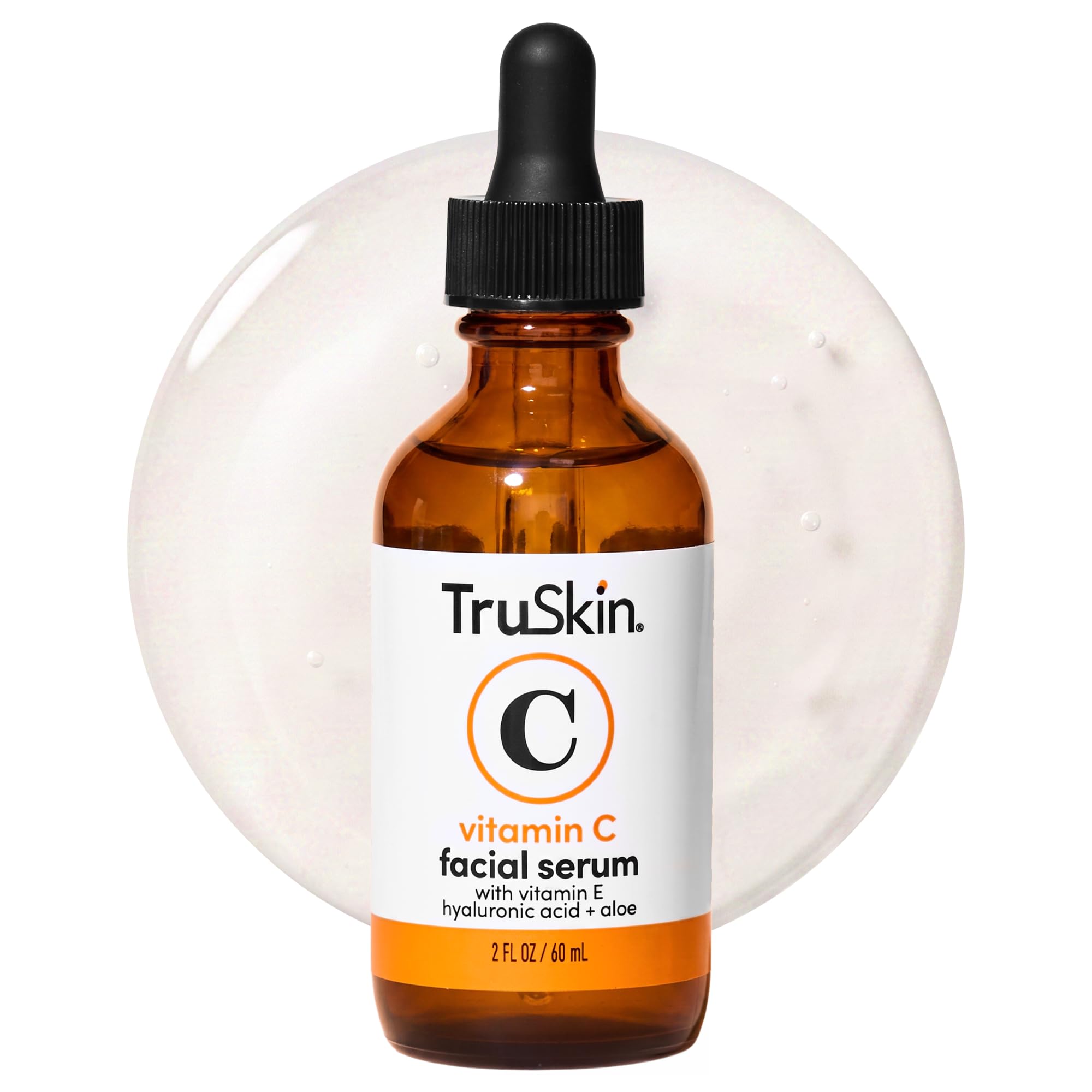 TruSkin 维生素C面部精华液,含透明质酸、维生素E,2液体盎司