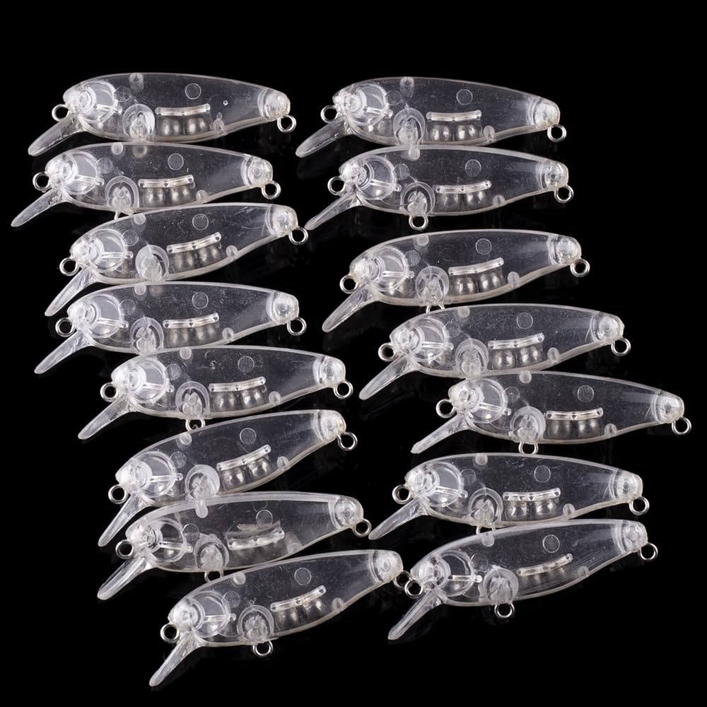 100 Stück 4,5 cm 2,3 g schwimmende Angelköder, Angelköder, Angelköder, Angelköder, Barsch, Hecht, harter Köder, unbemalt